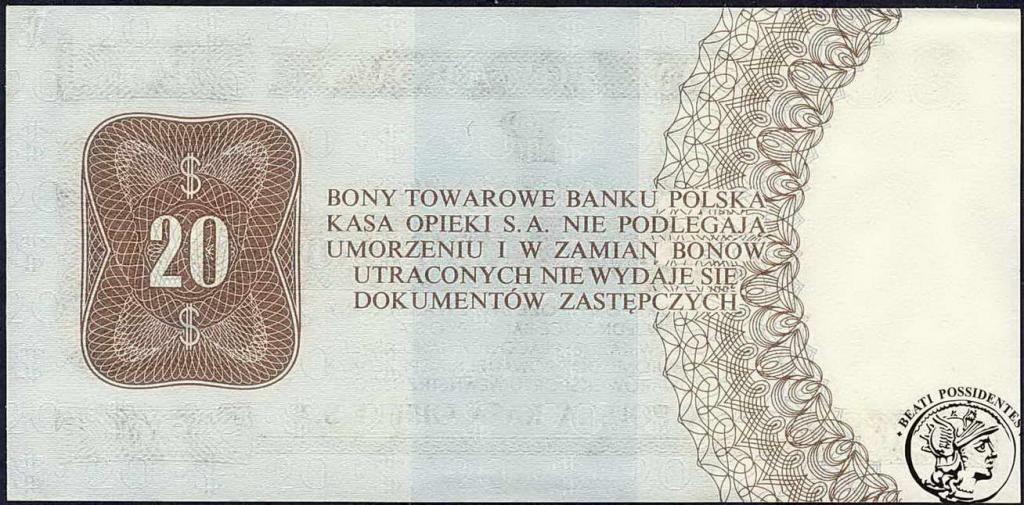 Polska 20 dolarów Pewex 1979 seria HH st. 2
