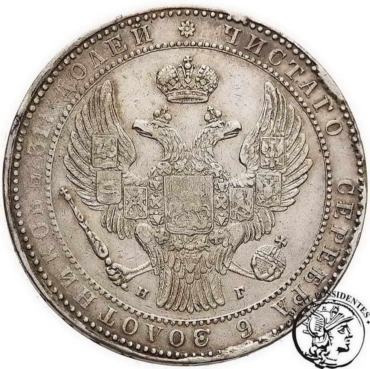 Polska 1 1/2 Rbl = 10 zł 1835 NG Mikołaj I st. 3+