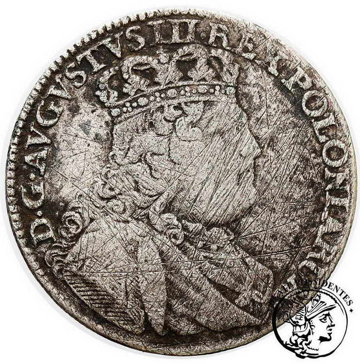 August III Sas ort koronny 1754 (efraimek) st.3/3-