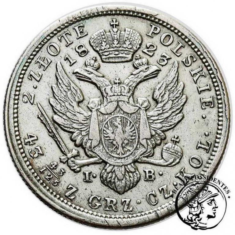 Polska 2 złote 1823 Alexander I st. 2-/3+