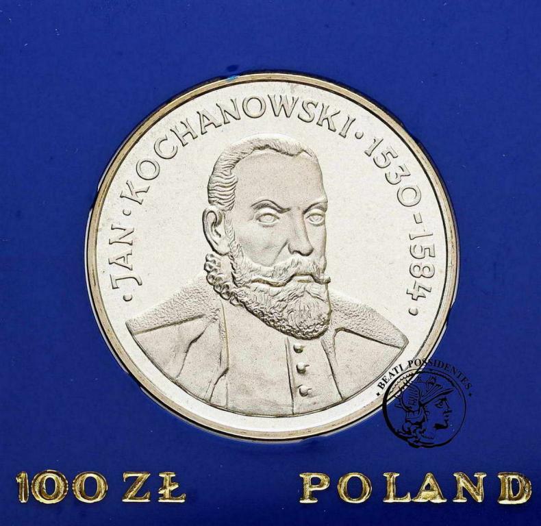 Polska PRL 100 złotych 1986 Jan Kochanowski st.L