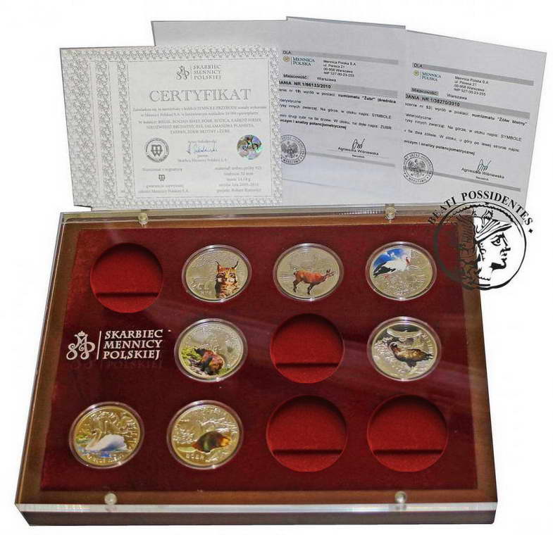 Kolekcja Symbole Przyrody zestaw 7 medali