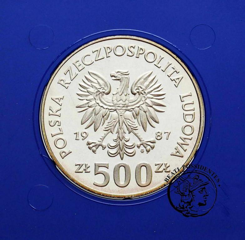 Polska PRL 500 złotych 1987 Oly Seul st. L
