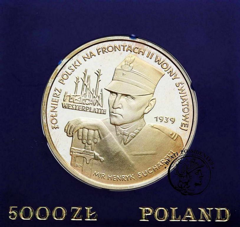 Polska PRL 5000 złotych 1989 Westerplatte st.L/L-