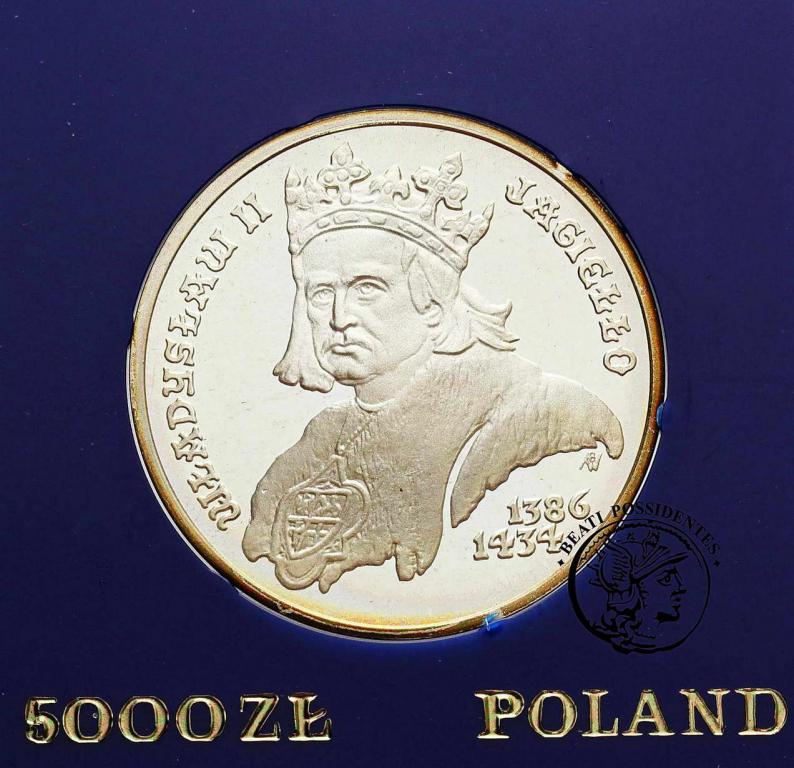 Polska PRL 5000 złotych 1989 W. Jagiełło st.L