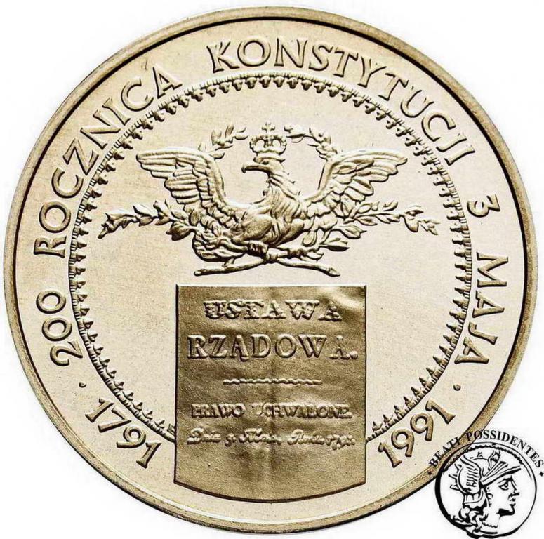 III RP 200000 złotych 1991 Konstytucja st. L-