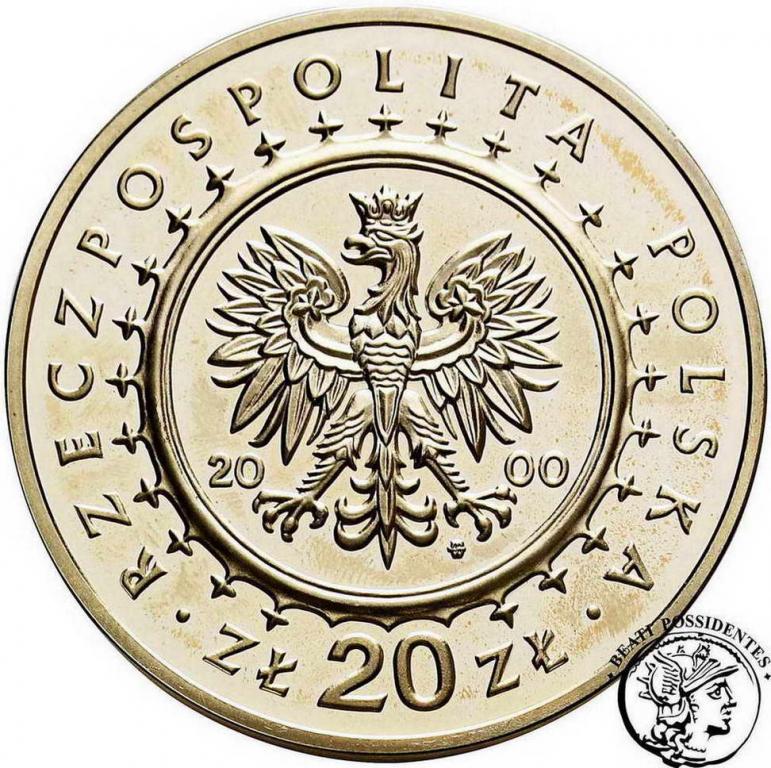 Polska III RP 20 złotych 2000 Wilanów st. L/L-