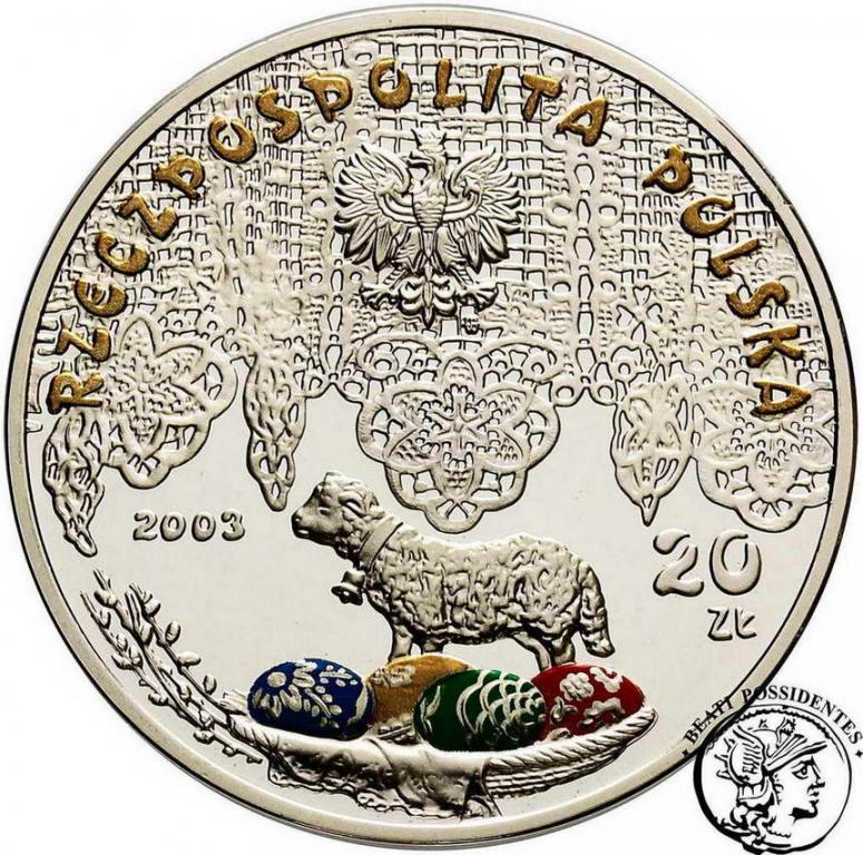 Polska III RP 20 złotych 2003 Śmigus-dyngus st. L