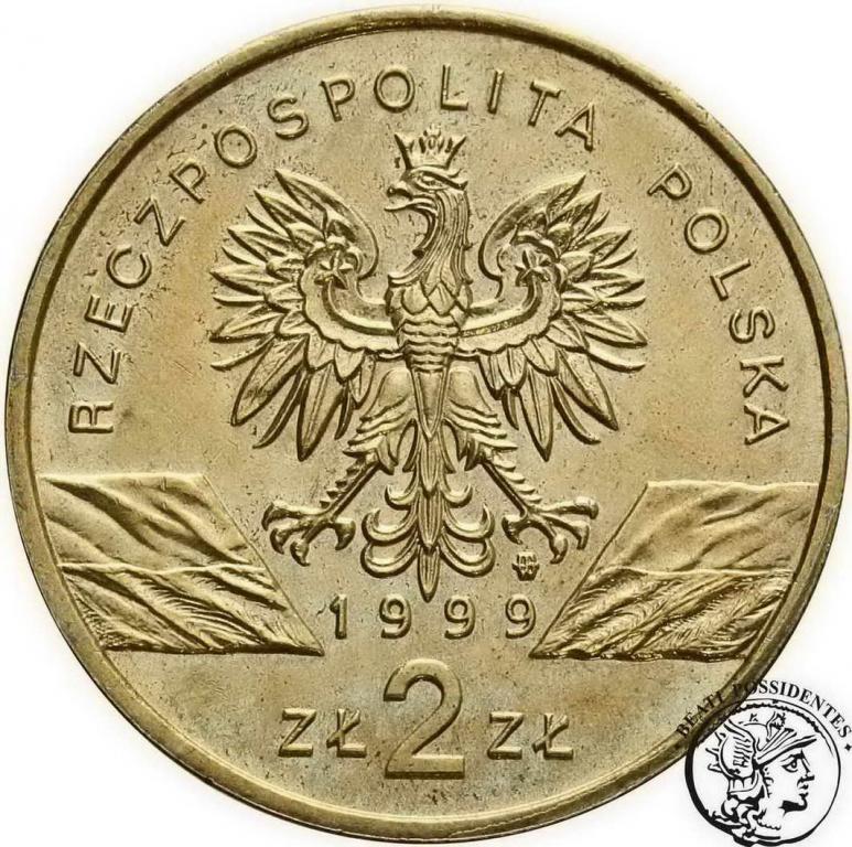 Polska III RP 2 złote 1999 Wilki st. 2+/1-