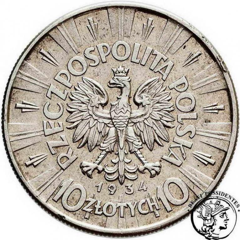 Polska 10 złotych 1934 Piłsudski st. 3