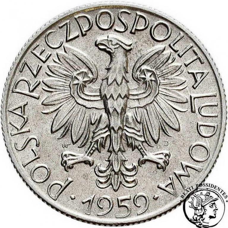 Polska PRL 5 złotych 1959 Rybak st. 2