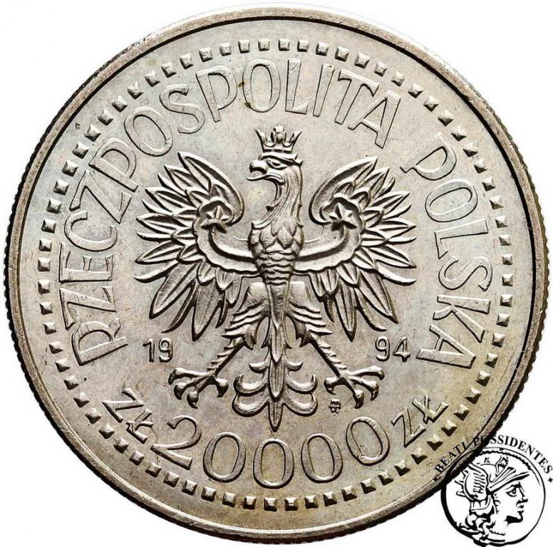 Polska III RP 20 000 złotych 1994 Inwalidzi st1/1-