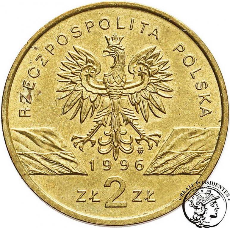 Polska III RP 2 złote 1996 Jeż st.1-