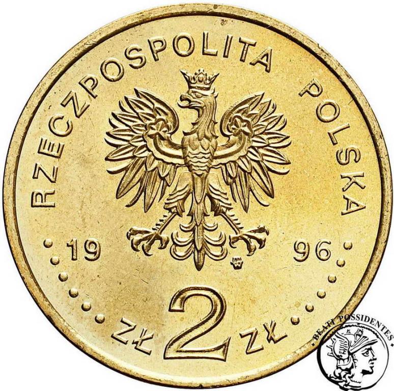 Polska III RP 2 złote 1996 H. Sienkiewicz st.2+