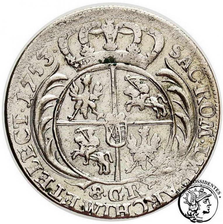 Polska August III Sas dwuzłotówka 1753 st.3