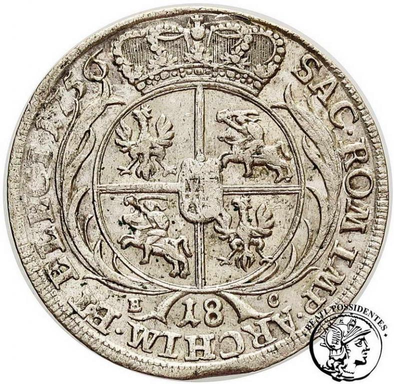 Polska August III Sas ort 1755 st.3