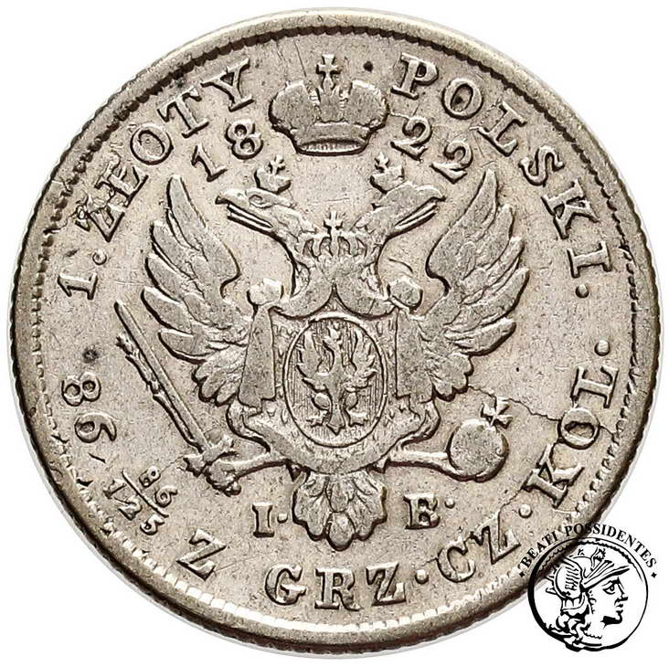 Polska 1 złoty 1822 Alexander I st.3-