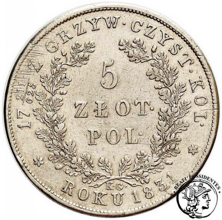 Polska Powstanie Listopadowe 5 złotych 1831 st.3-