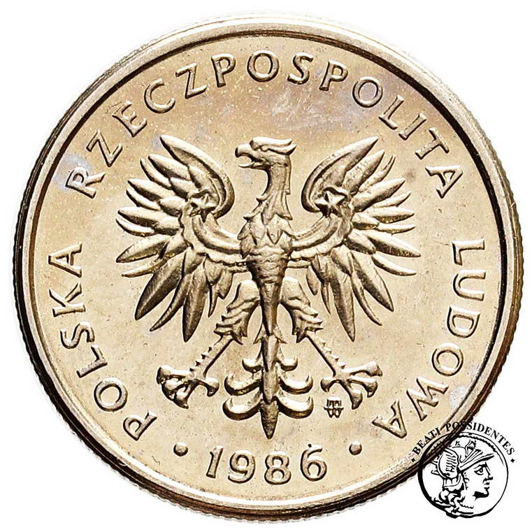 Polska PRÓBA Nikiel 2 złote 1986 st. 1-/1