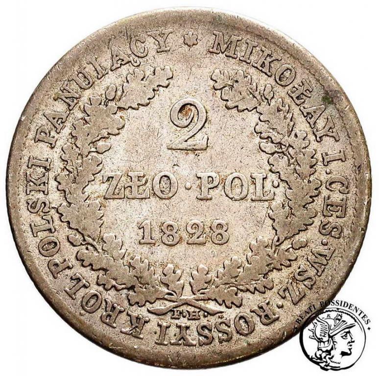 Polska XIX w. 2 złote 1828 FH Mikołaj I st. 3-