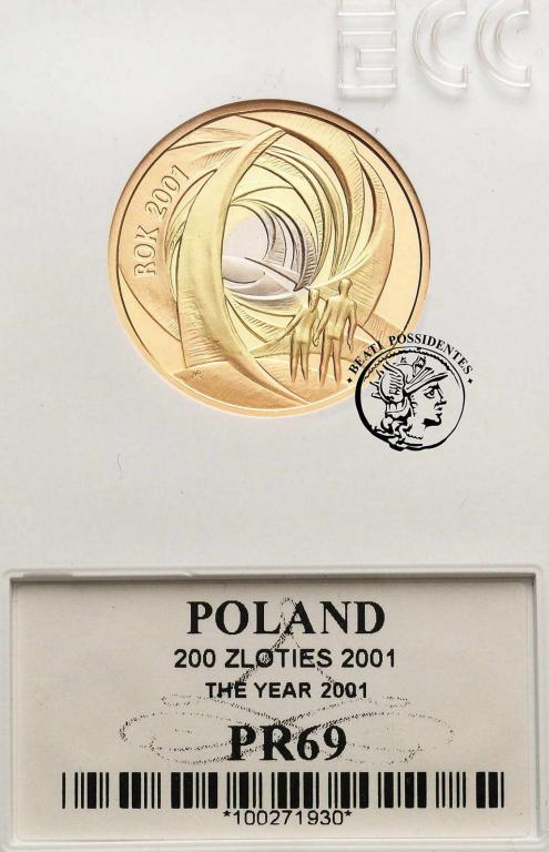 III RP 200 złotych 2001 Rok 2001 GCN PR69