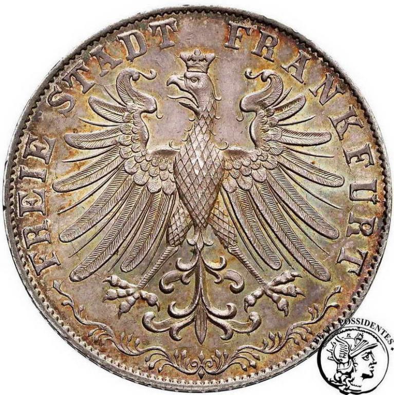 Niemcy Frankfurt 2 Gulden 1846 st. 1-