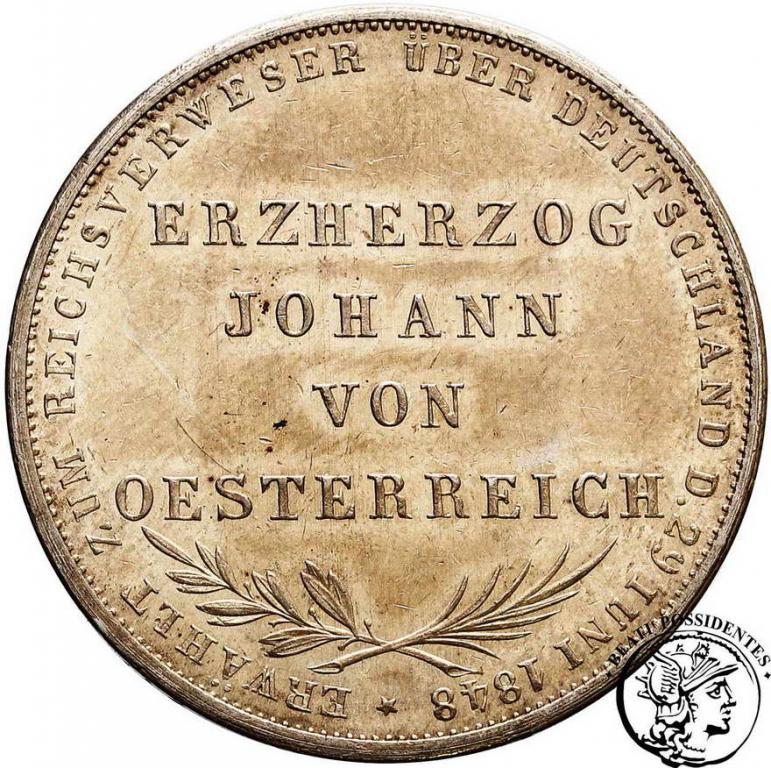 Niemcy Frankfurt 2 Gulden 1848 st. 1-