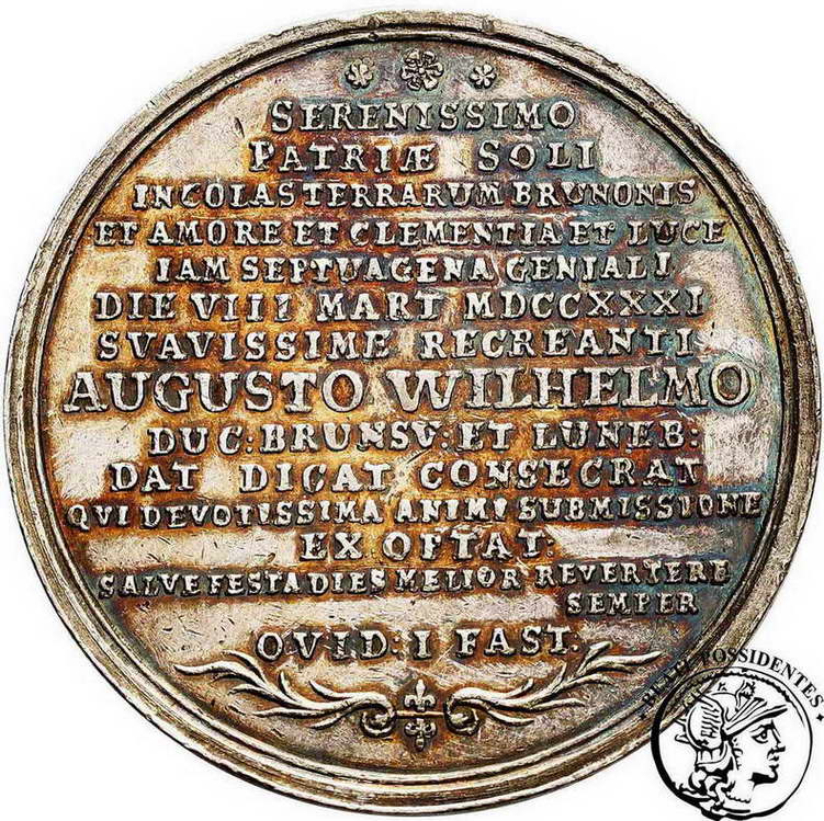Niemcy Braunschweig Wolfenbuettel medal 1731 st.3+
