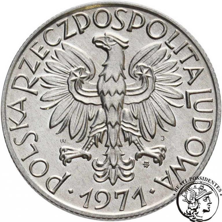 Polska PRL 5 złotych 1971 Rybak st. 1