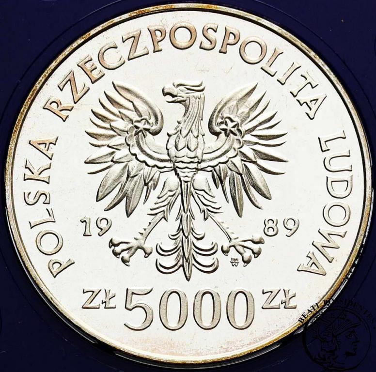 Polska PRL 5000 złotych 1989 Westerplatte st. L