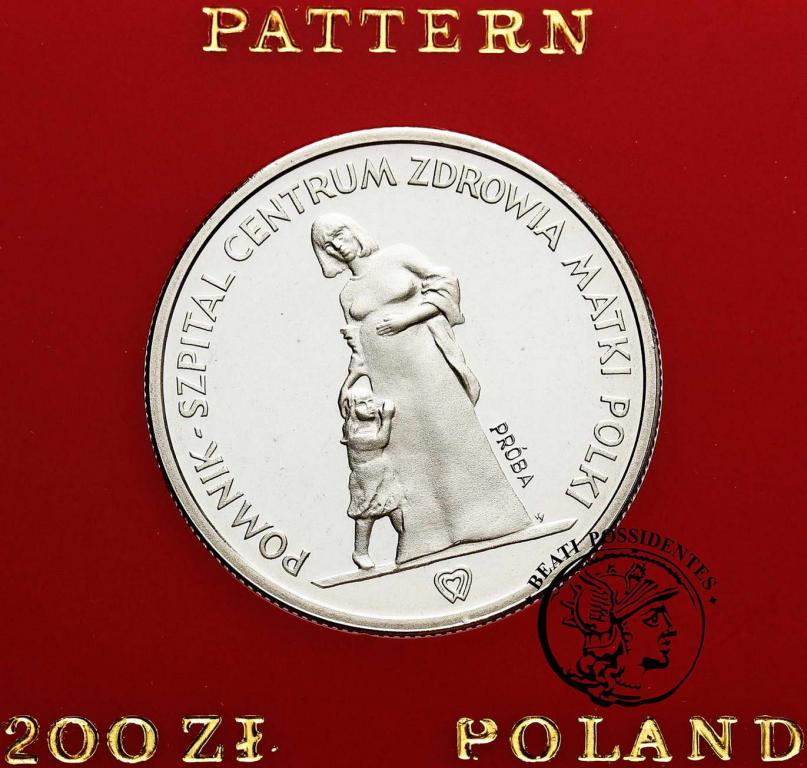 PRL PRÓBA FeNi 200 złotych 1985 Matka Polka st. L
