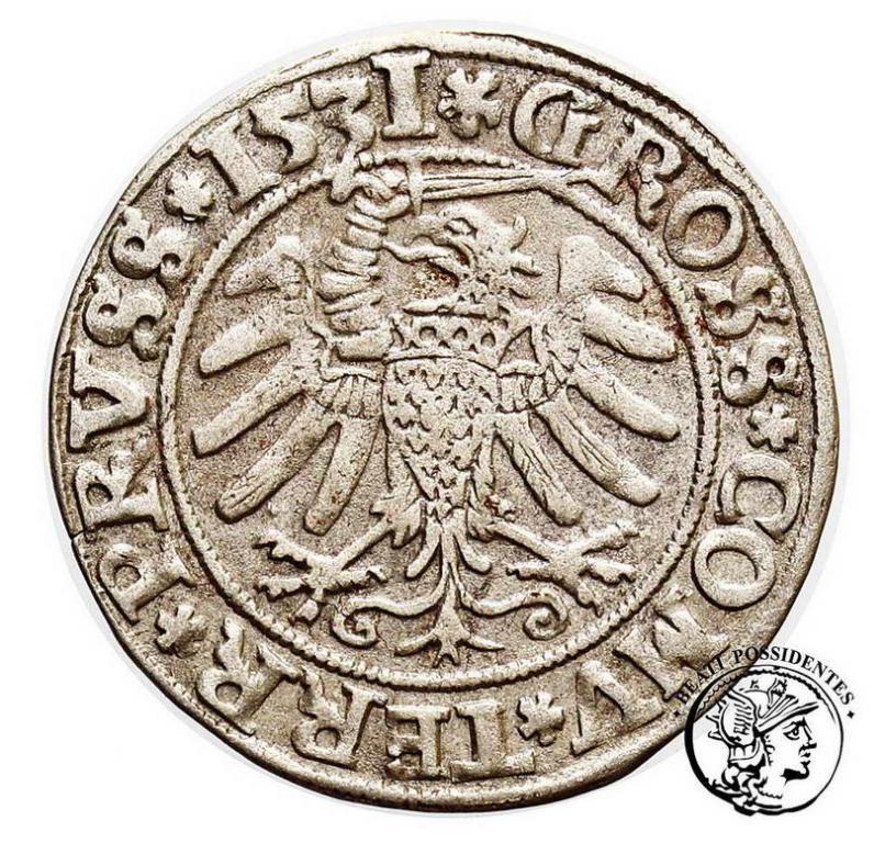 Zygmunt I Stary grosz pruski 1531 Toruń st. 3+