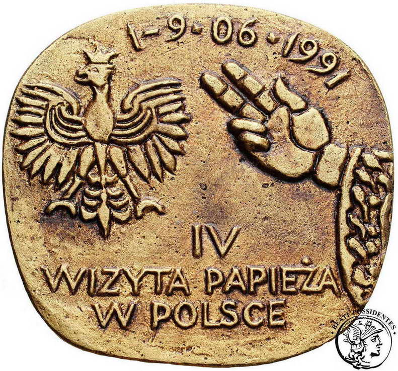 Polska Medal Jan Paweł II pielgrzymka 1991 st.1