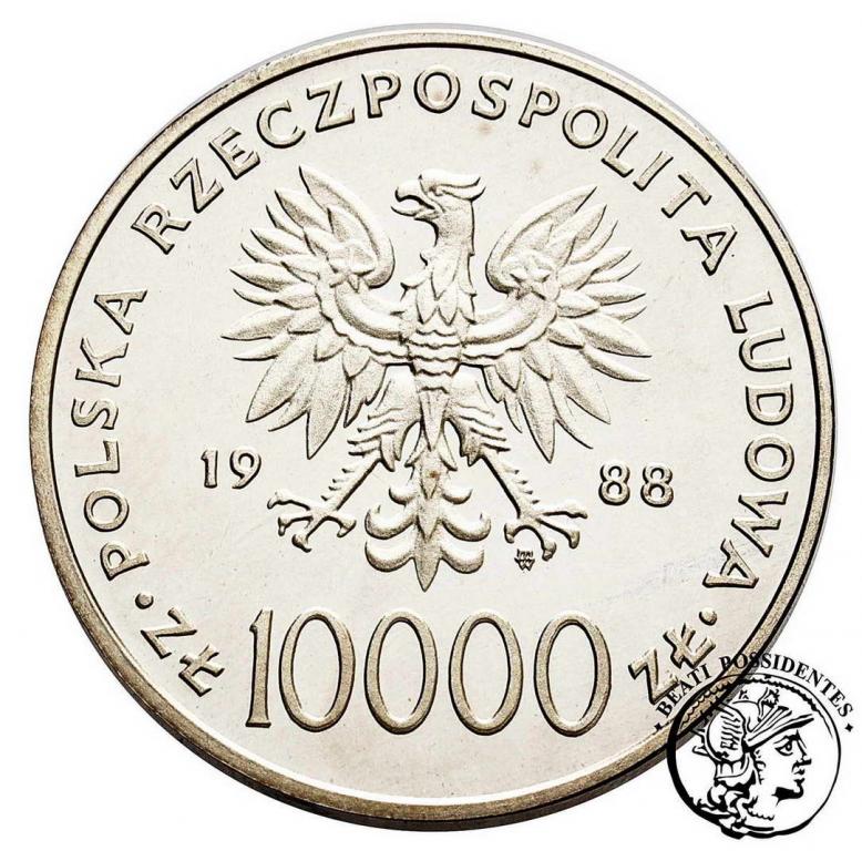 Polska 10 000 złotych 1988 Jan Paweł II st.L/L-