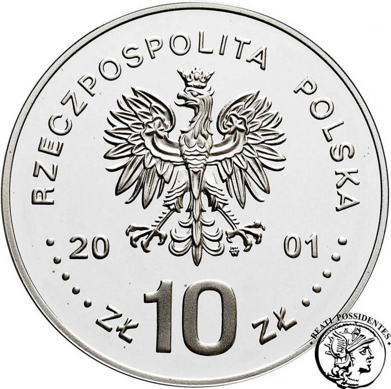 III RP 10 złotych 2001 Jan III Sobieski półp. st.L