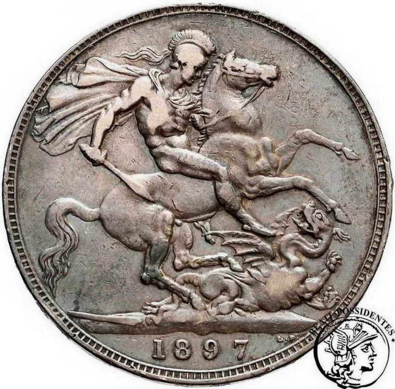 Wielka Brytania 5 Shilling (crown) 1897 st. 3