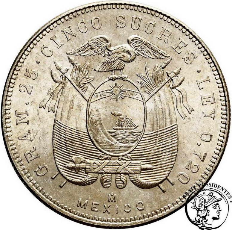 Ekwador 5 sucres 1944 st. 1-