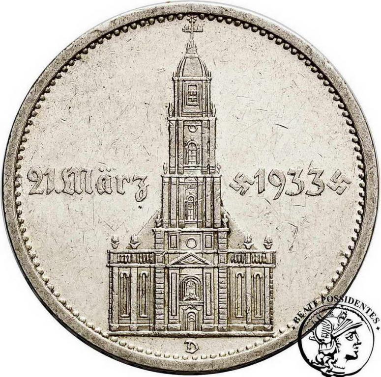 Niemcy III Rzesza 5 Mark 1934 D Kościół st. 3