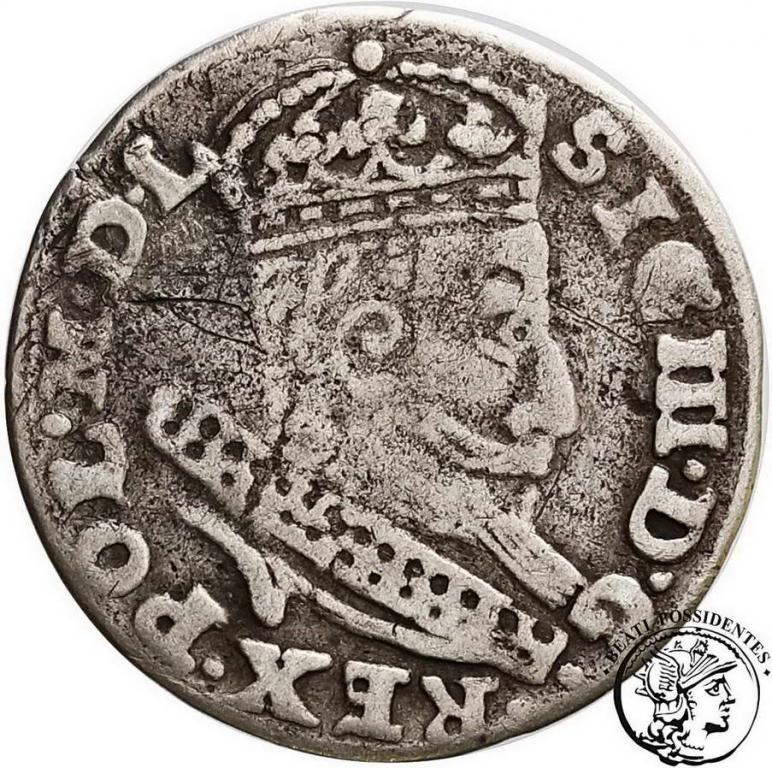 Polska Zygmunt III Waza 1607 trojak Kraków st. 3-