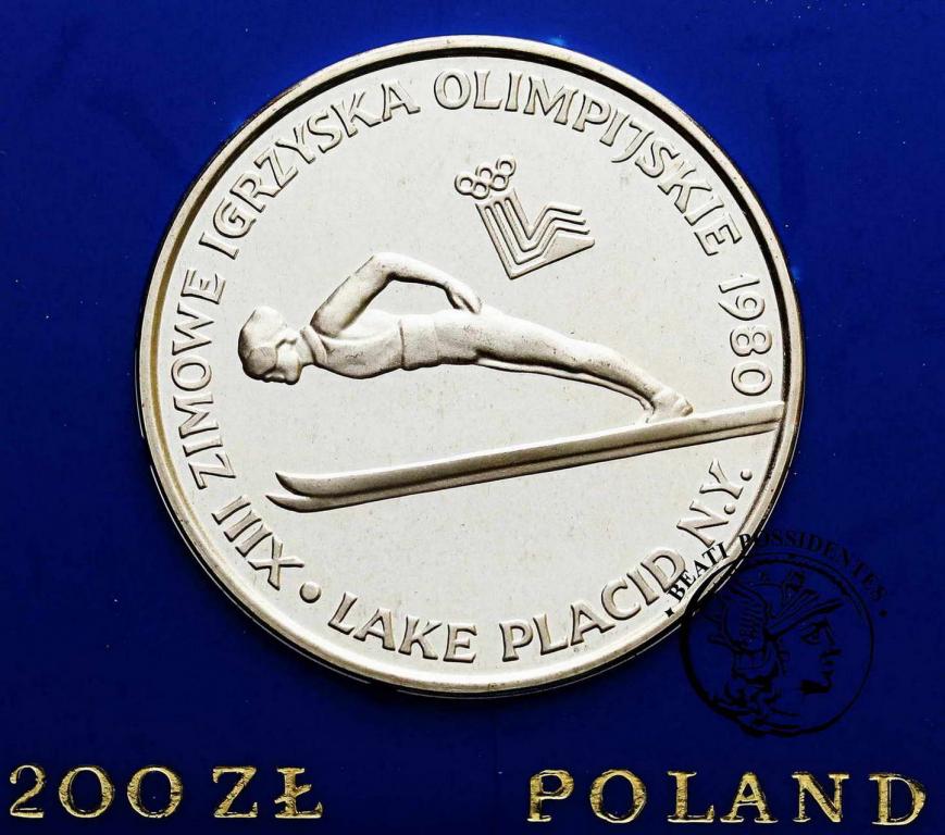 Polska 200 złotych 1980 Olimpiada Lake Placid st.L