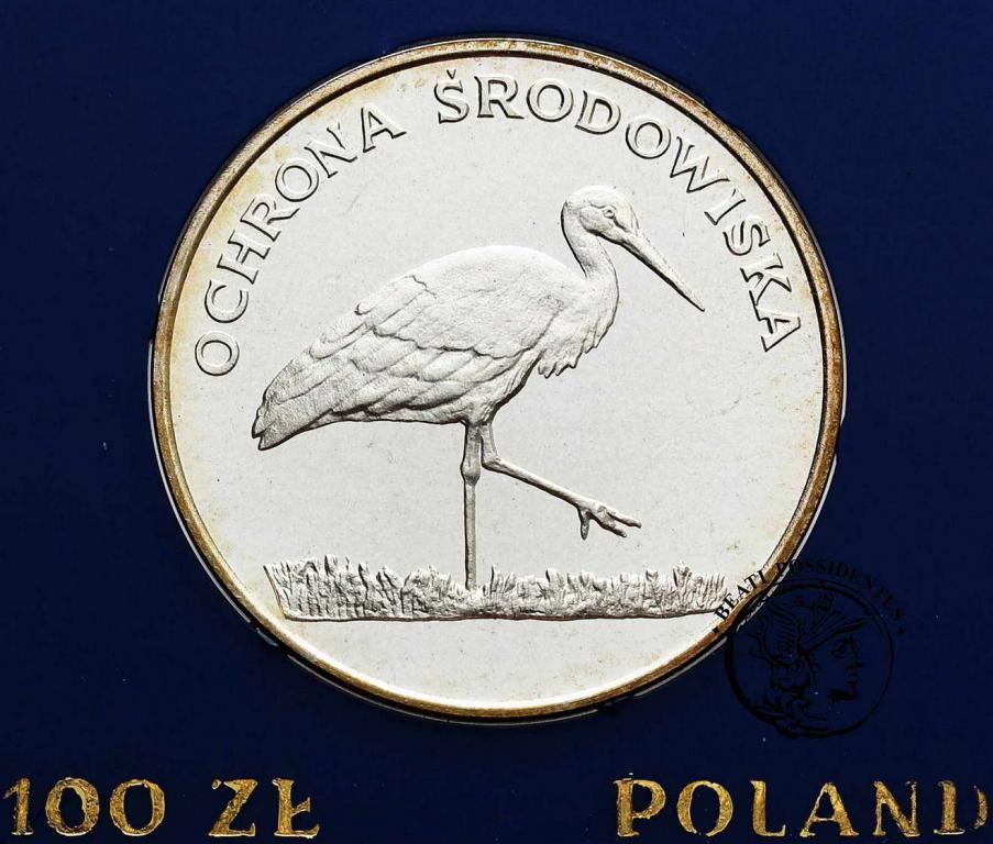 Polska PRL 100 złotych 1982 Bocian st. L