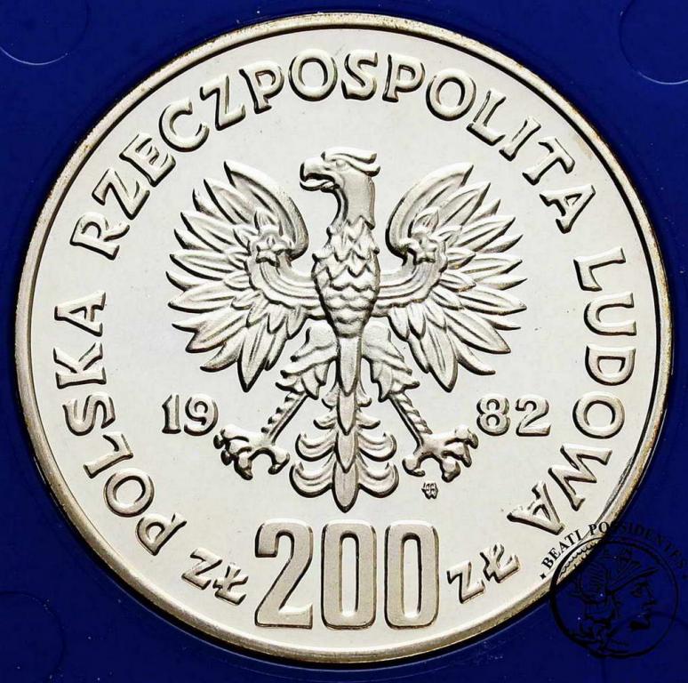 Polska PRL 200 złotych 1982 piłka Hiszpania st. L