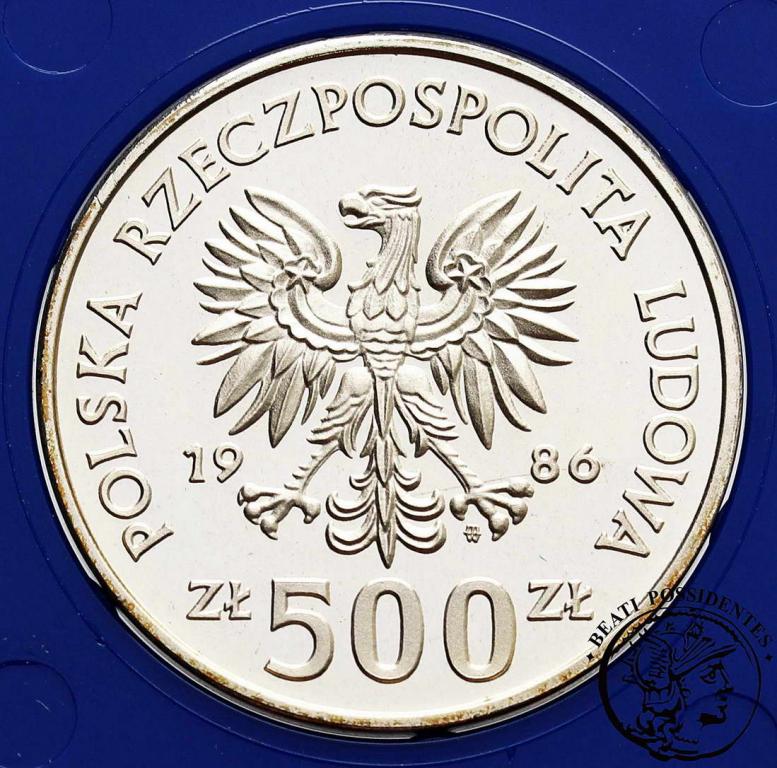 PRL 500 złotych 1986 Sowa z młodymi st.L