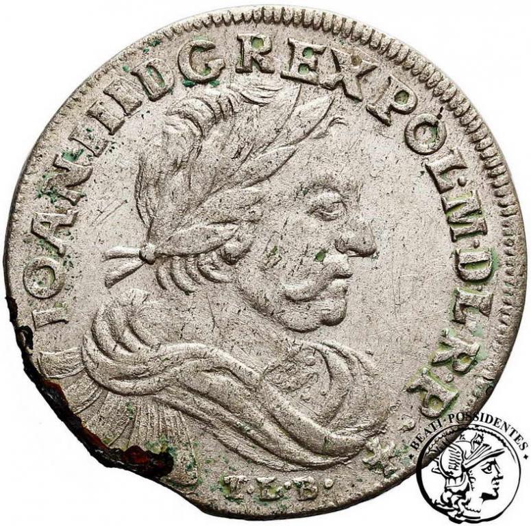 Polska Jan III Sobieski ort koronny 1684 st. 3+