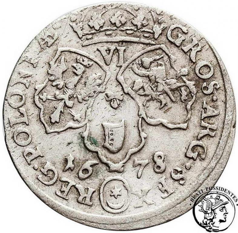 Polska Jan III Sobieski szóstak koronny 1678 st. 3
