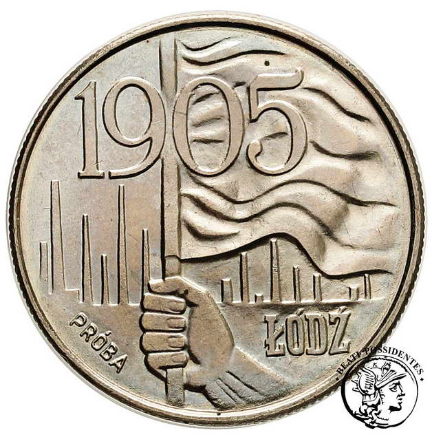 PRÓBA CuNi 20 złotych 1980 Łódź st.1