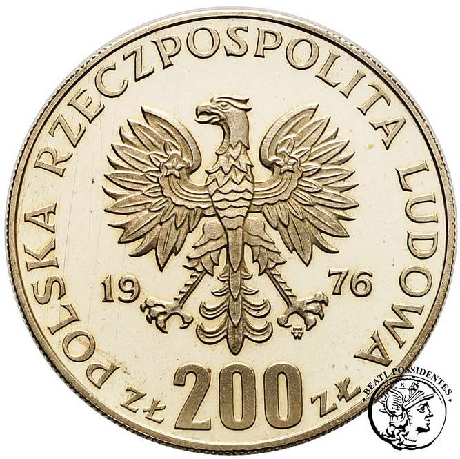 PRÓBA SREBRO 200 złotych 1976 Olimpiada st.L/L-