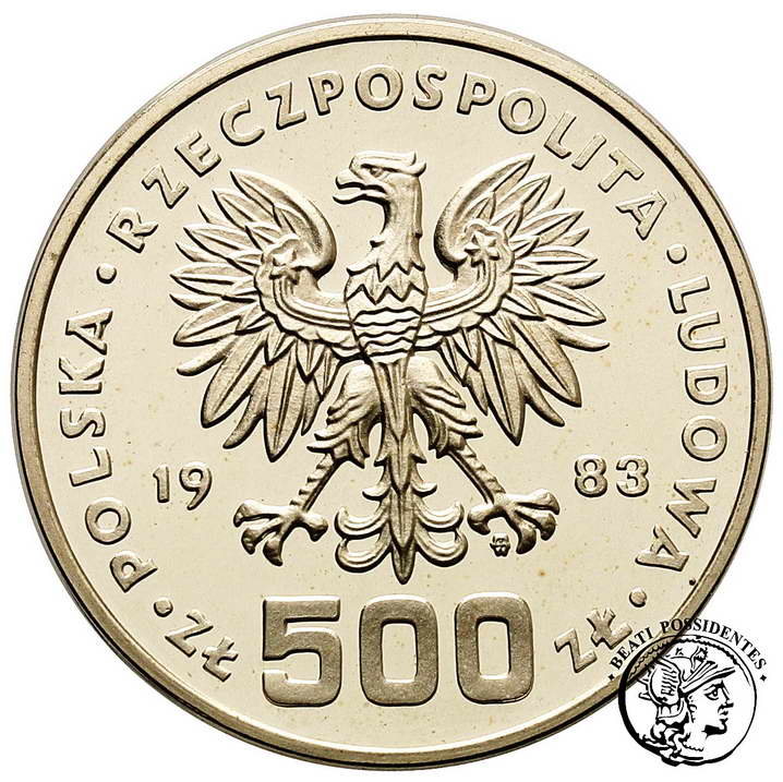 PRÓBA SREBRO 500 złotych 1983 Sarajewo st.L/L-