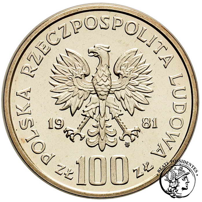 Polska PRL 100 złotych 1981 Sikorski st.L-