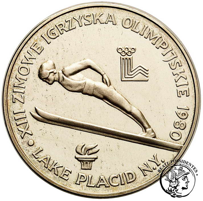 Polska PRL 200 złotych 1980 Lake Placid znicz stL-